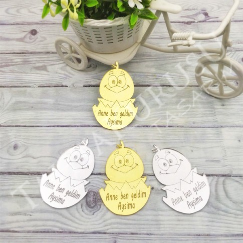 Pleksi ayna lazer kesim Baby Shower Civciv